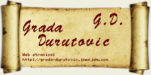 Grada Durutović vizit kartica